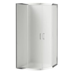   Zuhanykabin, Deante Funkia íves zuhanykabin króm+matt üveg 90x90 KYP_651K