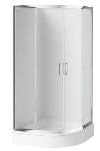 Zuhanykabin, Deante Funkia íves zuhanykabin króm+matt üveg 90x90 KYP_651K