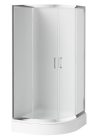 Zuhanykabin, Deante Funkia íves zuhanykabin zuhanytálcával  króm+matt üveg 90x90