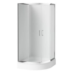   Zuhanykabin, Deante Funkia íves zuhanykabin króm+matt üveg 80x80 KYP_652K