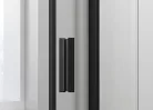 Zuhanyajtó, Sapho Polysan Easy Line Black nyílóajtó fix résszel, matt fekete, 90 cm EL1615B