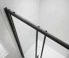 Zuhanykabin, Sapho Polysan Easy Line black szögletes zuhanykabin, matt fekete 90x90 EL5115B