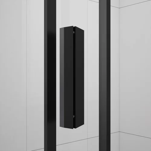 Zuhanykabin, Sapho Polysan Easy Line black szögletes zuhanykabin, matt fekete 90x80 EL5315B