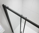 Zuhanykabin, Sapho Polysan Easy Line black szögletes zuhanykabin, matt fekete 90x80 EL5315B