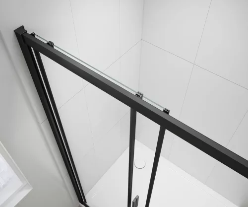 Zuhanykabin, Sapho Polysan Easy Line black szögletes zuhanykabin, matt fekete 90x80 EL5315B