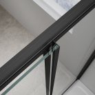Zuhanykabin, Sapho Polysan Easy Line black szögletes zuhanykabin, matt fekete 90x80 EL5315B