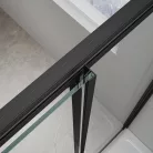 Zuhanykabin, Sapho Polysan Easy Line black szögletes zuhanykabin, matt fekete 90x80 EL5315B
