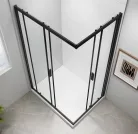 Zuhanykabin, Sapho Polysan Easy Line black szögletes zuhanykabin, matt fekete 90x80 EL5315B