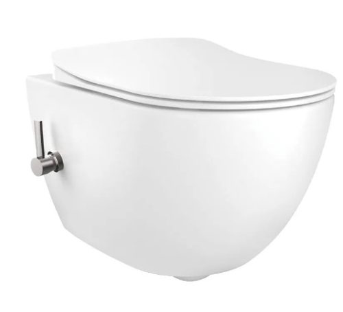 WC, Deante Peonia Wc csésze bidé funkcióval, keverő csapteleppel, fehér CBP_6WPW