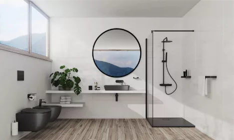 WC, Deante Peonia fali Wc csésze, perem nélküli, antracit/titanium CDE_DZPW