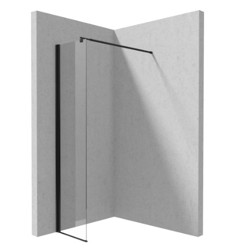 Walk-in, Deante Kerria Plus zuhanyfal 40 cm, fekete KTS_N84P