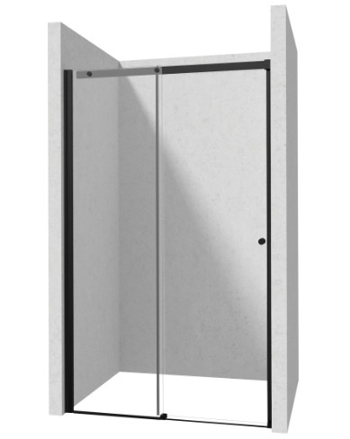Zuhanyajtó, Deante Kerria Plus csúsztatható zuhanyajtó 120 cm, fekete KTSPN12P