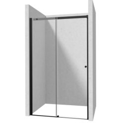   Zuhanyajtó, Deante Kerria Plus csúsztatható zuhanyajtó 130 cm, fekete KTSPN13P