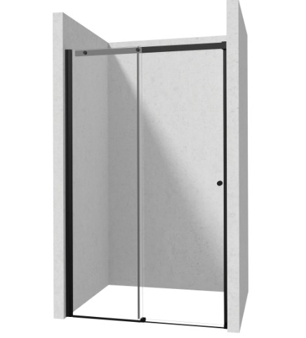 Zuhanyajtó, Deante Kerria Plus csúsztatható zuhanyajtó 130 cm, fekete KTSPN13P