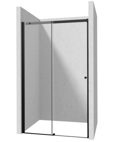 Zuhanyajtó, Deante Kerria Plus csúsztatható zuhanyajtó 140 cm, fekete KTSPN14P