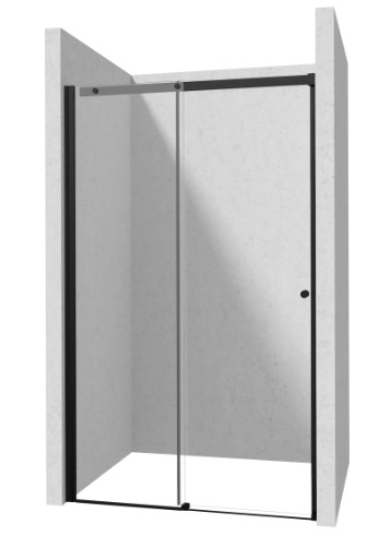 Zuhanyajtó, Deante Kerria Plus csúsztatható zuhanyajtó 150 cm, fekete KTSPN15P