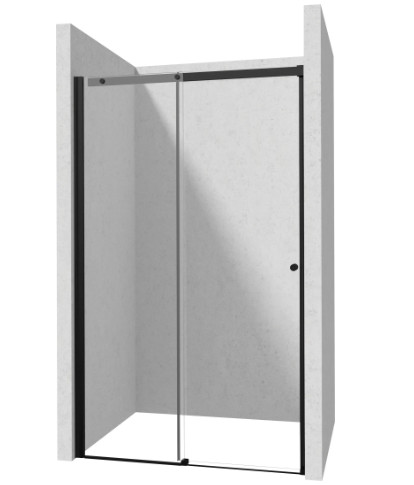 Zuhanyajtó, Deante Kerria Plus csúsztatható zuhanyajtó 160 cm, fekete KTSPN16P