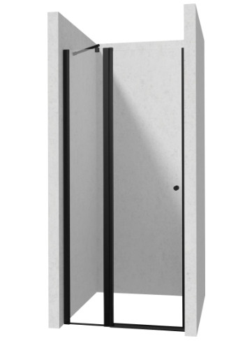 Zuhanyajtó, Deante Kerria Plus nyíló zuhanyajtó, fekete 90 cm KTSUN41P