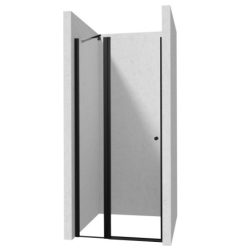   Zuhanyajtó, Deante Kerria Plus nyíló zuhanyajtó, fekete 80 cm KTSUN42P