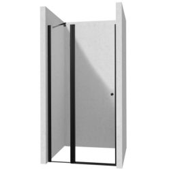   Zuhanyajtó, Deante Kerria Plus nyíló zuhanyajtó, fekete 120 cm KTSUN45P