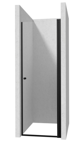 Zuhanyajtó, Deante Kerria Plus lengőajtó, fekete 90 cm KTSWN41P