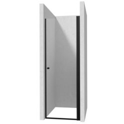   Zuhanyajtó, Deante Kerria Plus lengőajtó, fekete 50 cm KTSWN45P