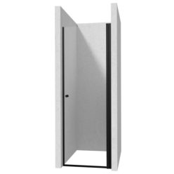   Zuhanyajtó, Deante Kerria Plus lengőajtó, fekete 70 cm KTSWN47P