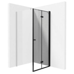   Zuhanyajtó, Deante Kerria Plus csuklóajtó, fekete 90 cm KTSXN41P
