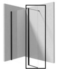 Walk-in, Deante Kerria Plus mozgatható panel Kerria Plus kabinokhoz, 40 cm fekete KTSXN72P