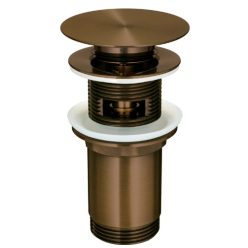   Lefolyó, Deante Click-clack leeresztő mosdókagylóhoz, bidéhez, szálcsiszolt bronz NHC_CC0U