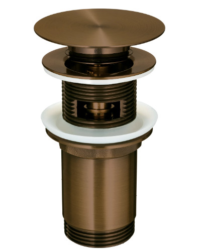 Lefolyó, Deante Click-clack leeresztő mosdókagylóhoz, bidéhez, szálcsiszolt bronz NHC_CC0U