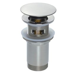   Lefolyó, Deante Click-clack leeresztő mosdókagylóhoz, bidéhez, szálcsiszolt acél NHC_F10U