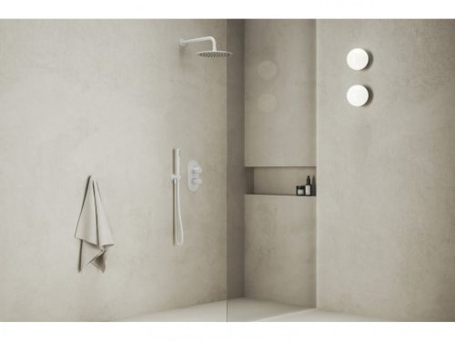 Trópusi zuhany, Ravak Esőztető kör fejzuhany, 250 mm 985.10WHM, matt fehér X070519