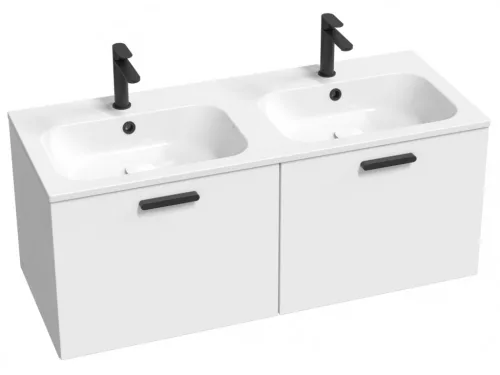 Alsó szekrény, Ravak Chrome II SD 120 fehér, fekete fogantyúval 152 mm X000001747