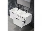 Alsó szekrény, Ravak Chrome II SD 120 fehér, fekete fogantyúval 152 mm X000001747