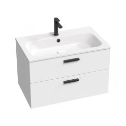   Alsó szekrény, Ravak Chrome II SD 80 fehér, fekete fogantyúval 152 mm X000001746