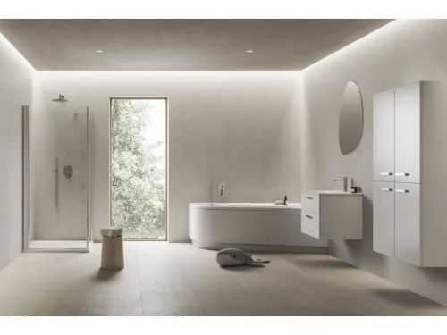 Alsó szekrény, Ravak Chrome II SD 80 fehér, króm fogantyúval 152 mm X000001774