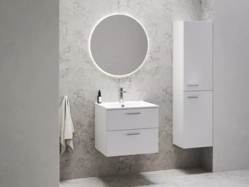 Alsó szekrény, Ravak Chrome II SD 80 fehér, króm fogantyúval 152 mm X000001774