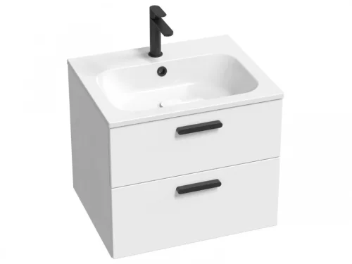 Alsó szekrény, Ravak Chrome SD II 60 fehér, fekete fogantyúval 152 mm X000001744