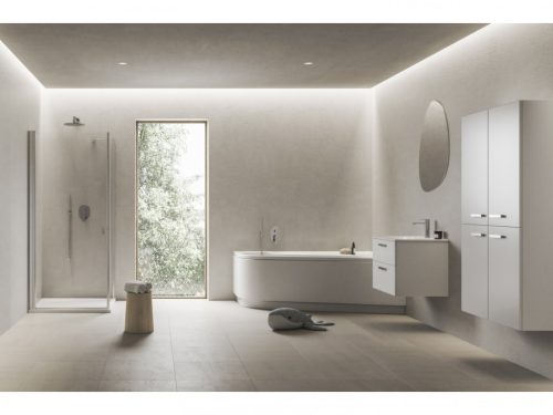 Alsó szekrény, Ravak Chrome SD II 60 fehér, króm fogantyúval 152 mm X000001772