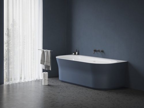 Kád, Ravak Ypsilon Wall 178x86, akrilkád, Deepsea Blue/fehér, szabadonálló XC00100070