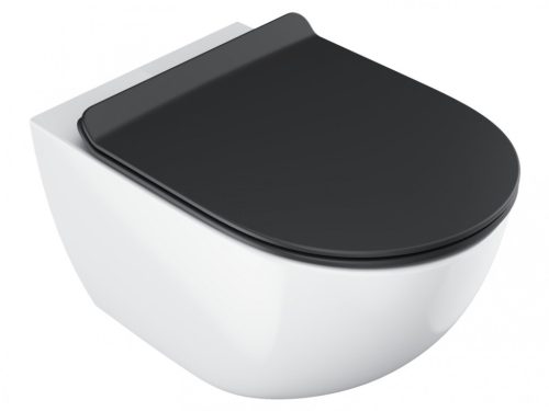 WC tető, Ravak Vita WC slim ülőke, fekete X01862