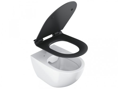 WC tető, Ravak Vita WC slim ülőke, fekete X01862