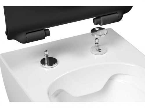 WC tető, Ravak Vita WC slim ülőke, fekete X01862