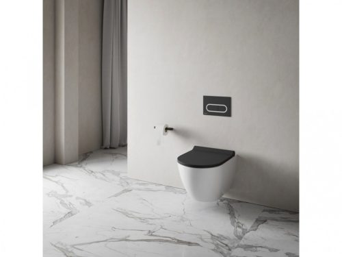 WC tető, Ravak Vita WC slim ülőke, fekete X01862