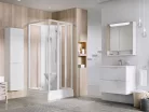 Zuhanybox, Ravak Supernova ASBP3 zuhanybox 80x80 fehér/átlátszó üveggel 83644112Z1