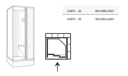 Zuhanybox, Ravak Supernova ASBP3 zuhanybox 90x90 fehér/pearl 8367711211