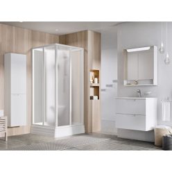   Zuhanybox, Ravak Supernova ASBRV2 zuhanybox 80x80 fehér/grape üveggel 82644112ZG