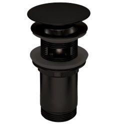   Lefolyó, Deante Click-Clack leeresztő mosdóhoz, bidéhez, kerek, fekete NHC_N10U