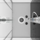 Hidromasszázs zuhanykabin,Sanotechnik New York komplett zuhanykabin fekete hátfal/króm prof. CL23